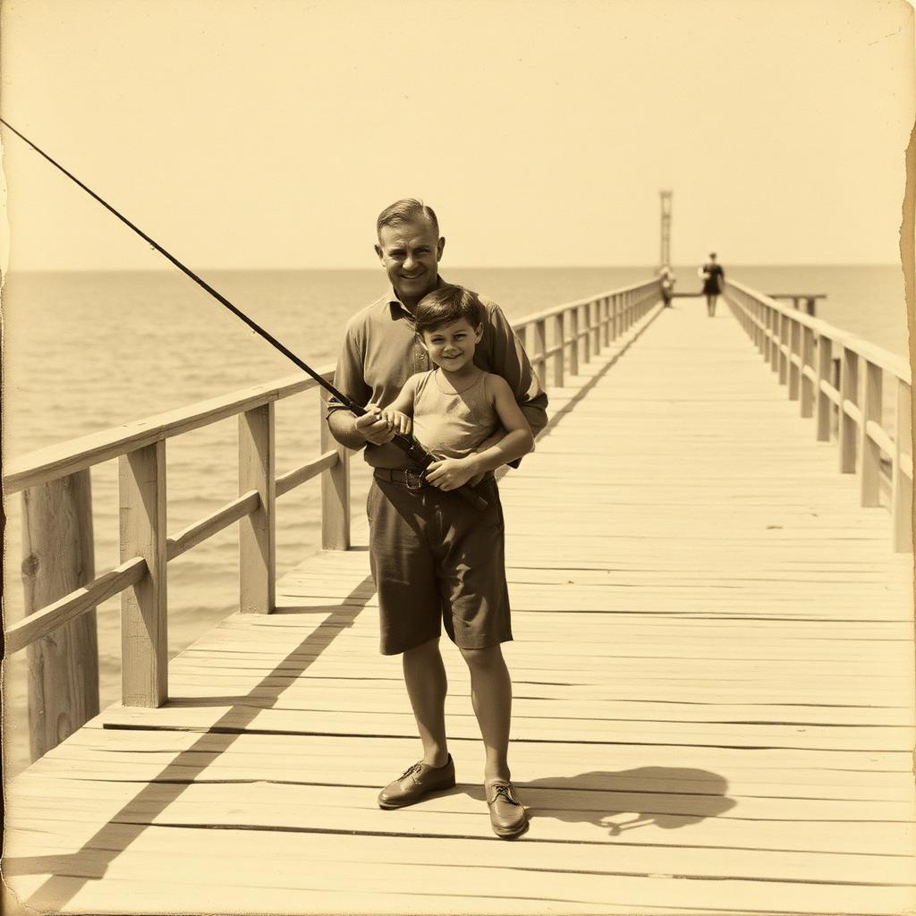 Vintage Jarvis Walker fishing photograph